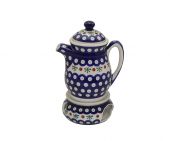 Teapot with heater - Polish pottery
