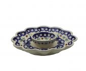 Plate for eggs - Polish pottery