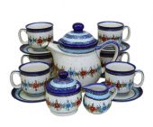 Coffee tea set - Polish pottery