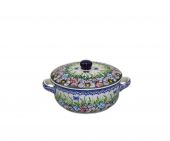 saucepan with a cover - Polish pottery