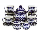 Coffee tea set - Polish pottery